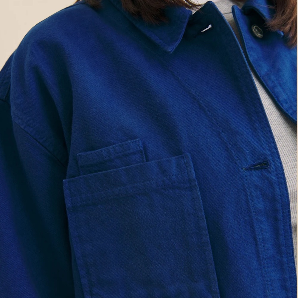 Reformation Callum Denim Chore Jacket Blue - Size S - Picture 2 of 6